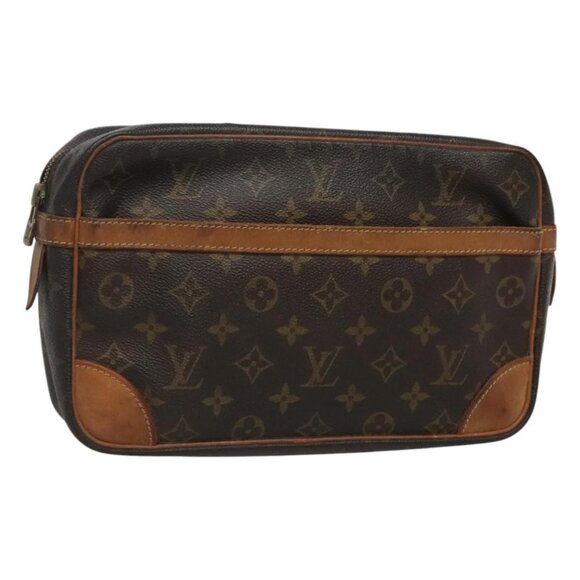 LOUIS VUITTON Monogram Compiegne 28 Clutch Bag M51845 LV Auth 120299 - Picture 1 of 16